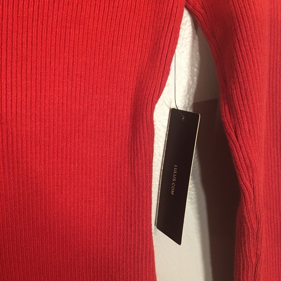 NWT Lulus Ribbed Long Sleeve Bodycon Dress Size L - Picture 16 of 16